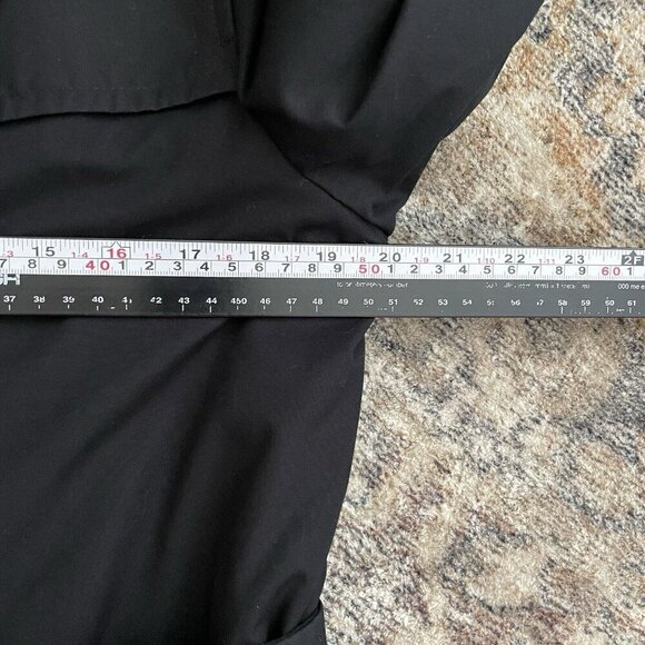 ANCHOR UNIFORM Long Trench Coat Womens 2 Tall Thinsulate Removable Lining Black - Picture 15 of 16